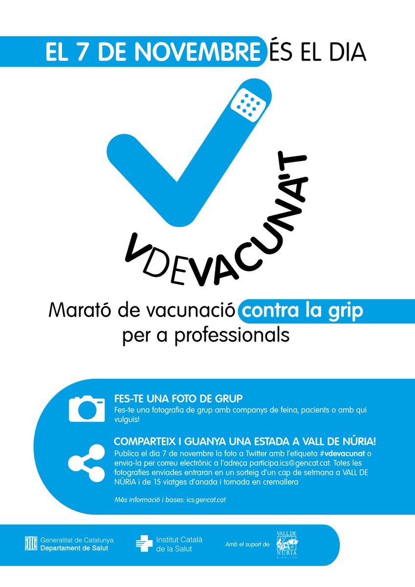 Treballes a l'#icscat? El dia 7 de novembre, #vdevacunat! bit.ly/2EspALp