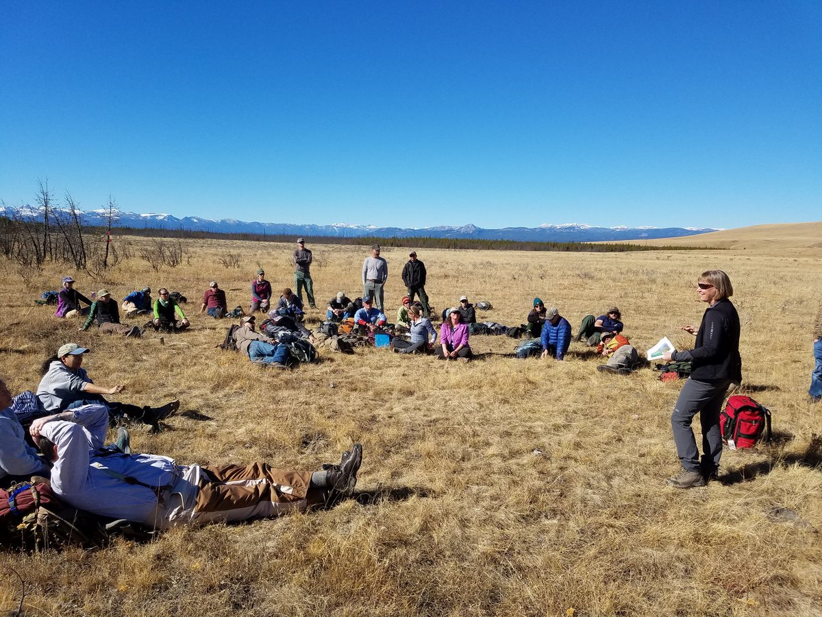 Brian_J_Harvey's tweet photo. Great week in @YellowstoneNPS with @NRfirescience and @MonicaGTurner learning from and sharing insights with fire and forest managers. And really nice weather for the field trip portion! https://t.co/FOIlDWirSy