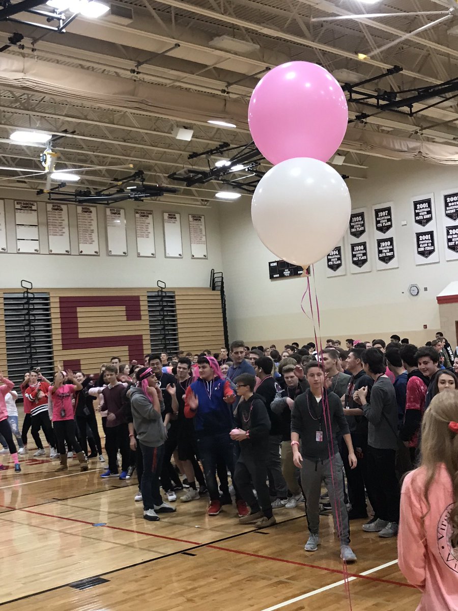 HHSRedRaidersPE's tweet photo. Dance Out Cancer Party in Pink is today during PE! Raising money and having fun for a great cause! #OneRaiderNation #growHHS #RaiderUp https://t.co/paQfEEd7Uo