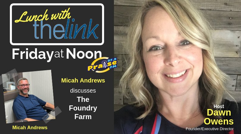 linkingcullman's tweet photo. What do you know about the Foundry Farm?
Coming up today, on Lunch with the Link, Micah Andrews, CEO of the The Foundry, will be sharing on the life transformational services at the Foundry Farm. Check out "Lunch with the Link" every Friday at Noon on 979praisefm. https://t.co/2nr5kOwYhb