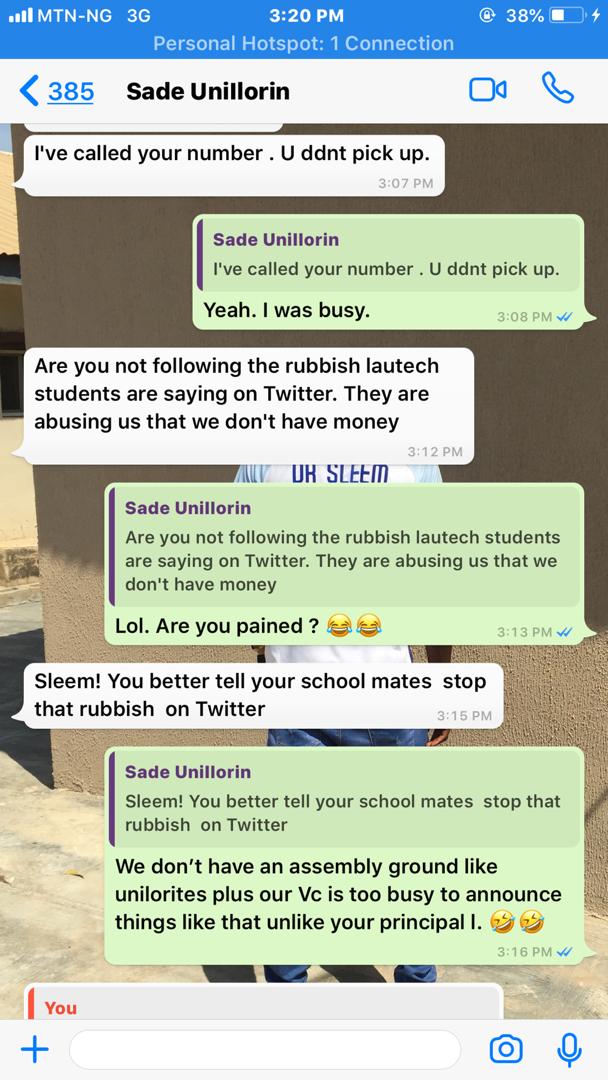 OsikomayaOmogb1's tweet photo. When I say Lautech is never a match for Unilorin they will argue... One Lady from Unilorin Sade her name just showed me I am right.... @SubDeliveryZone @KraksTV @I_pissVodka @FunnyAfrica @awkwardposts 
#lautechvsunilorin https://t.co/1ktcKZmMuS