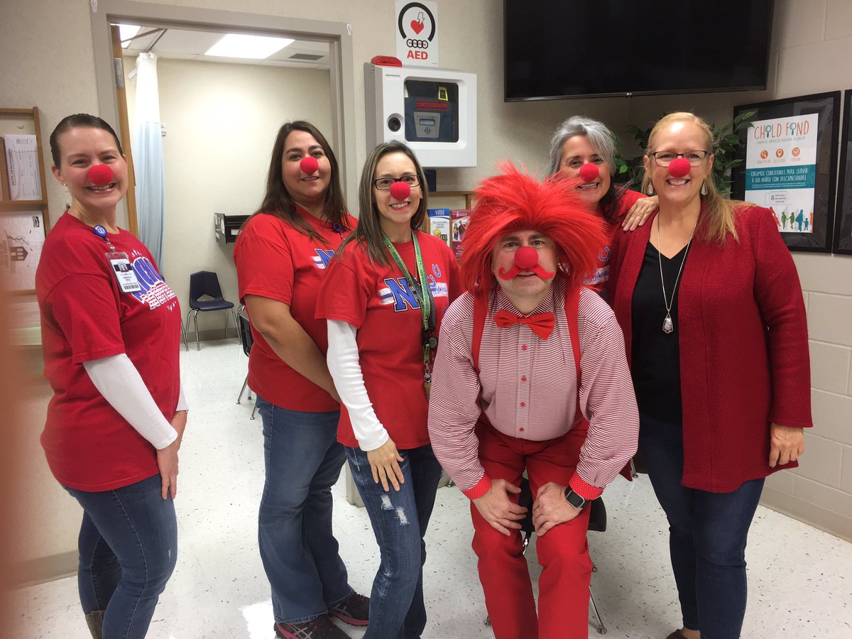 nisdnicholses's tweet photo. Nichols Office Staff got their “Red On” for The Red Ribbon Rally! https://t.co/oAFLsDQD1x