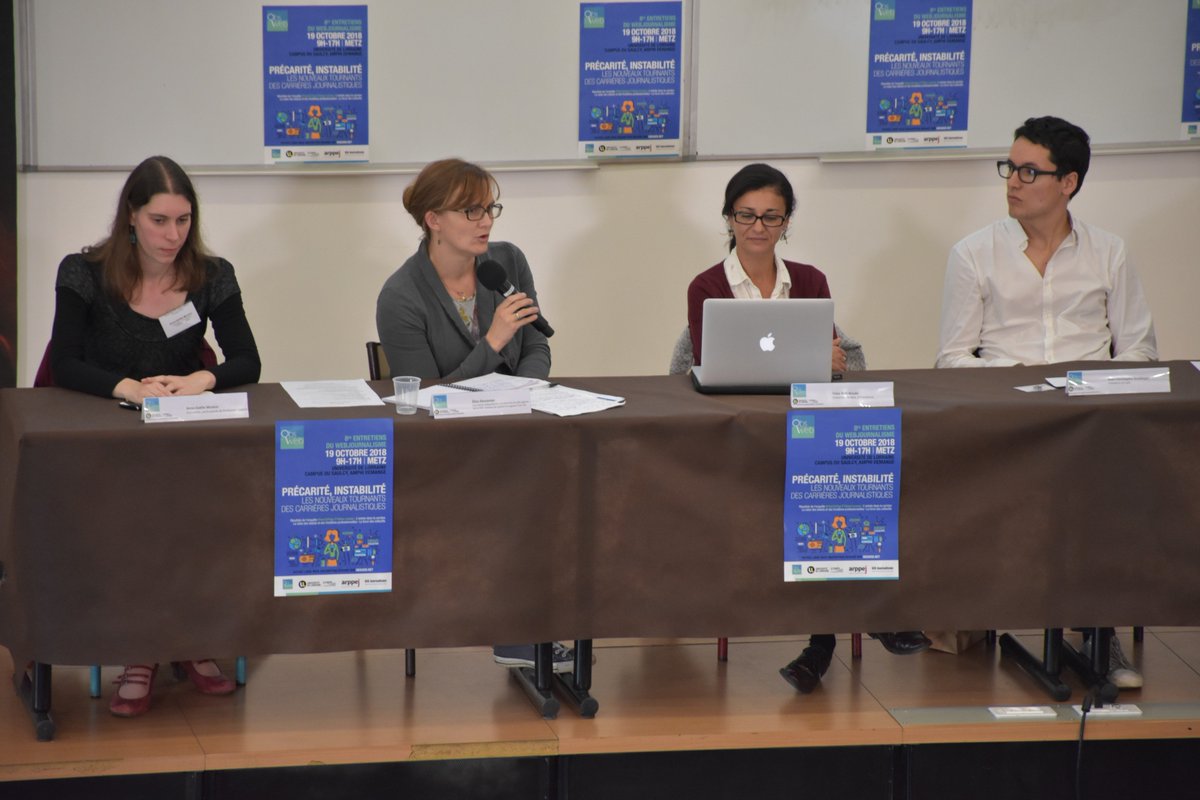 obsweb's tweet photo. Elise Descamps @elise_descamps "Ayons une vision large de l'ensemble. Ensemble ça peut être entre pigistes, entre pigistes et journalistes mensualisés, entre syndiqués et non syndiqués" #obsweb https://t.co/CDEUJFAwq6