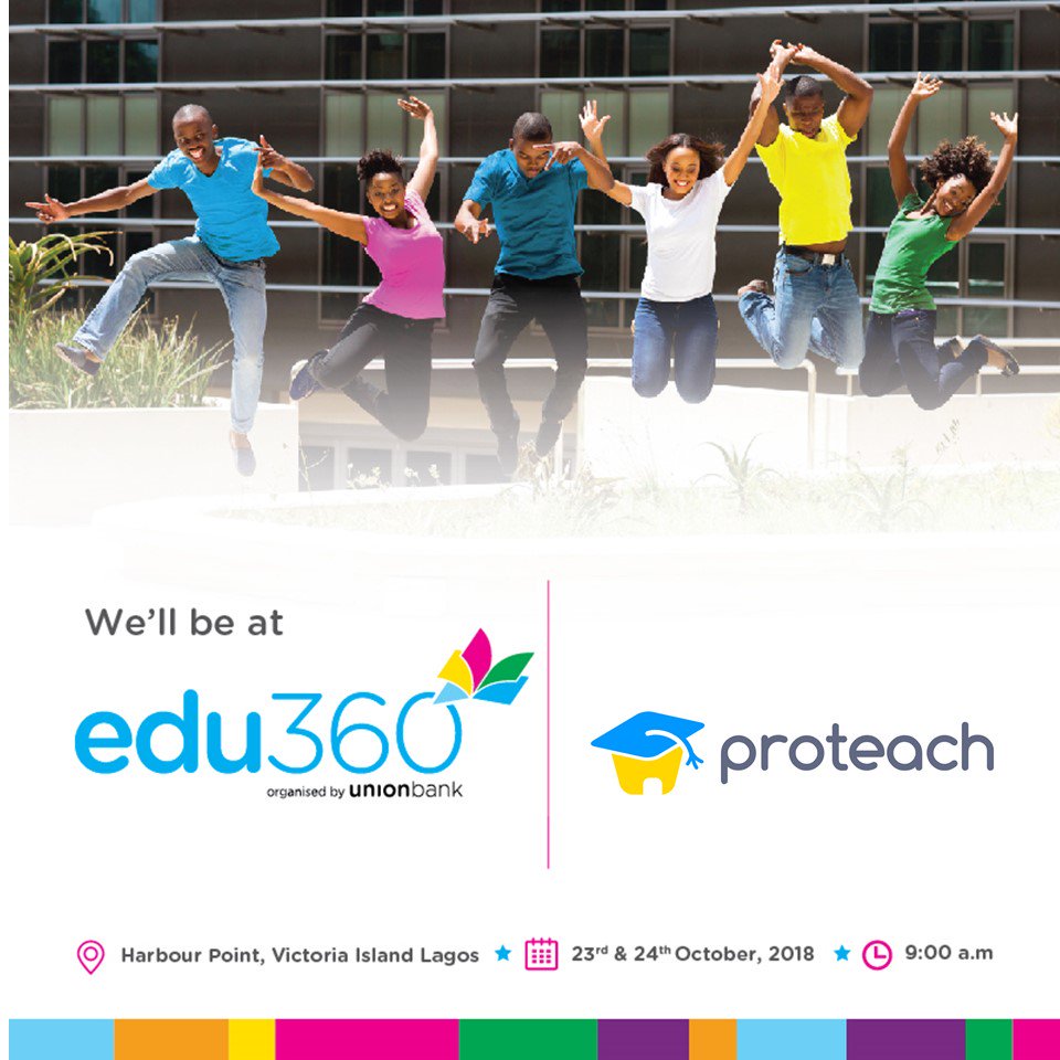 ProTeachNG's tweet photo. We are super excited exhibiting at @UNIONBANK_NG's #Edu360 conference. Meet and speak with private tutors in a wide variety of subjects and get a 20% discount on tutoring fees for three months. https://t.co/9H7jmMoLCE