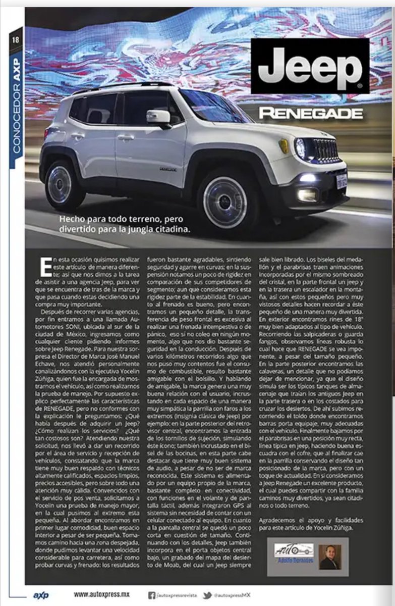 AutosCdSatelite's tweet photo. En esta edición, tenemos una extrema aventura abordo de #Jeep #RENEGAD  @autoxpressMX @KiaMotorsMexico @HyundaiMotorMex @rafagarate @Faraon_Gabriel @RoyCampos @A_Automotriz @MundoAutosmx https://t.co/kSrxyZEWDy https://t.co/vDSXXehadS