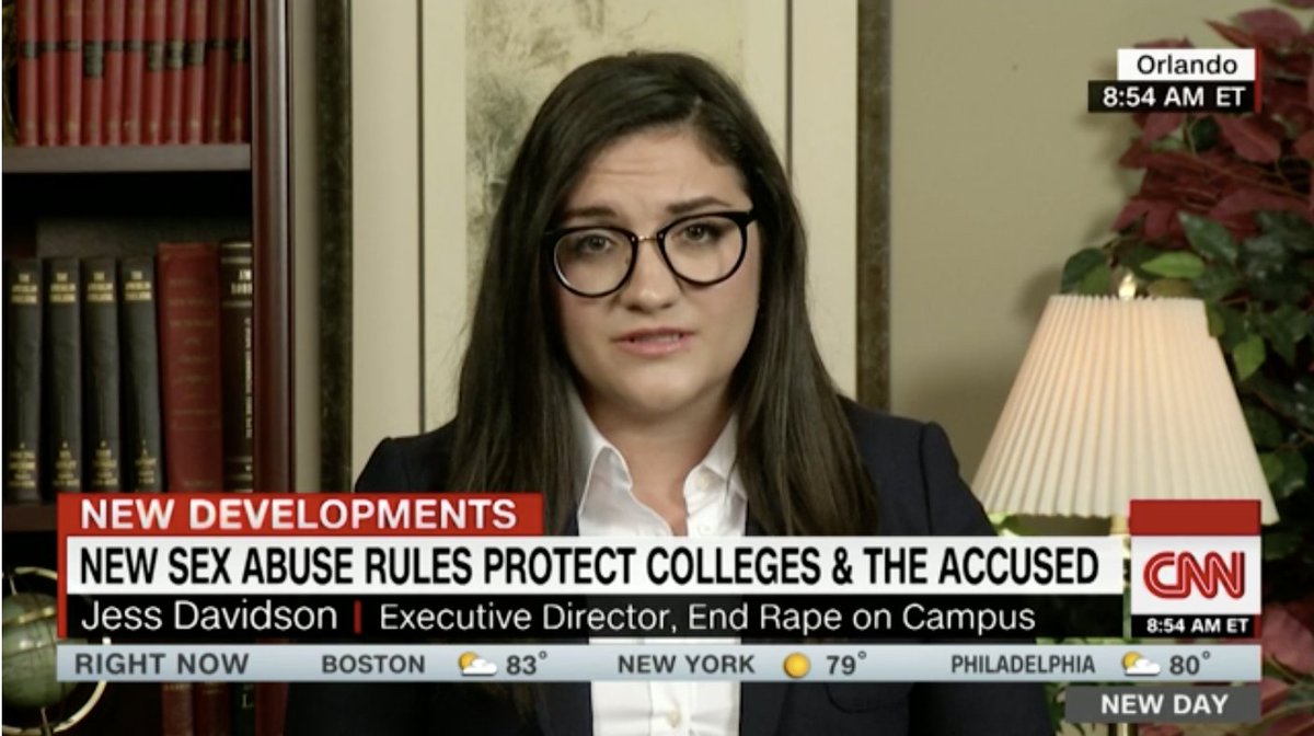 EndRapeOnCampus's tweet photo. #FeministFriday It's important for media to cover this work in a survivor-centered and trauma-informed way. Here's a throwback to our Interim Executive Director, Jess Davidson spreading awareness and supporting survivors on CNN. #DVAMweekofaction #1thing https://t.co/0RsFeT1DnD