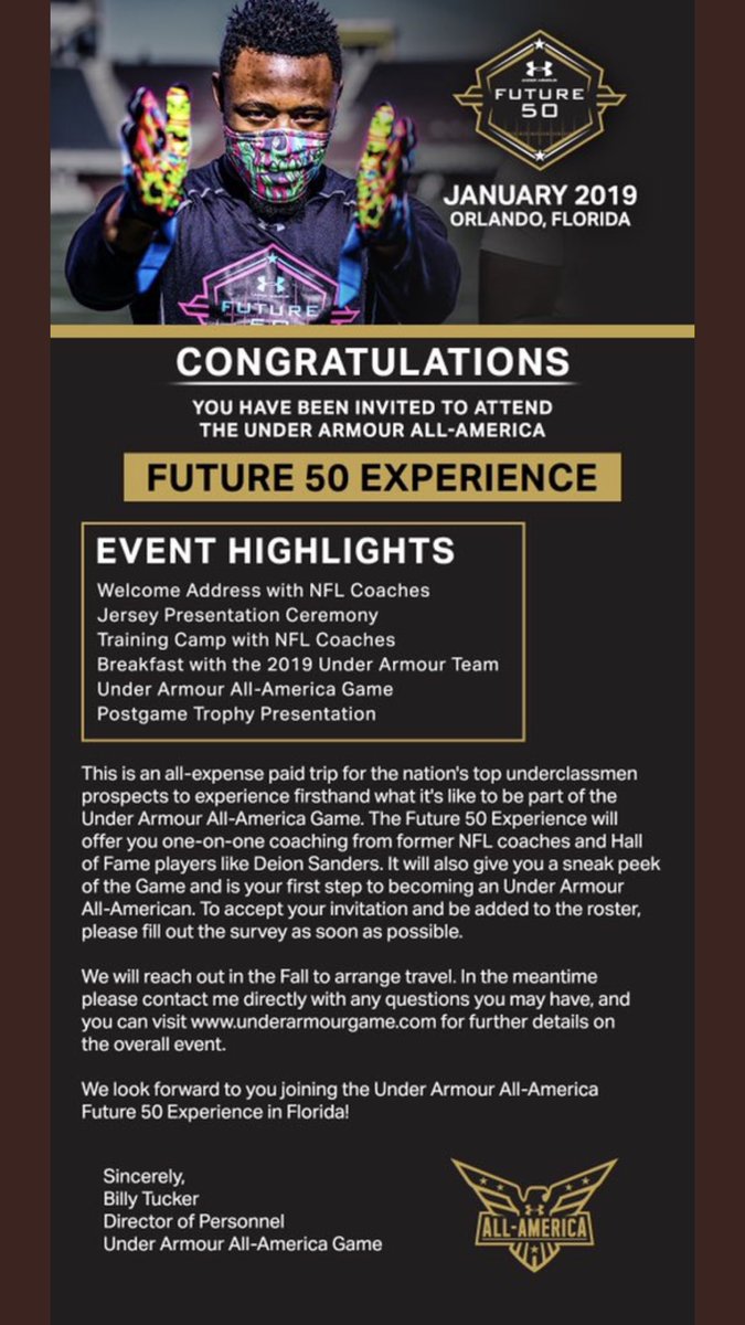 Truly blessed and honored to be announcing that i have been selected to be in Under Armour All American Future 50🙏🏾 #GODSHANDS