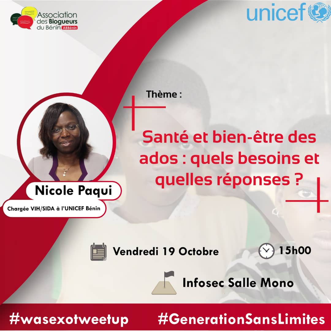 Les adolescents constituent la frange de la population la plus exposée à de nombreux défis et problèmes qui font barrière à leur bien- être et leur plein potentiel notamment, les IST/VIH/SIDA, les grossesses précoces, les complications,etc #WasexoTweetUp
#GenerationSansLimites