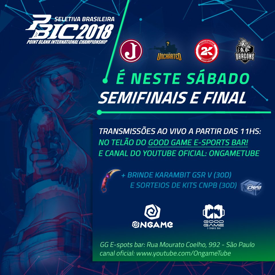 OngameSocial's tweet photo. Opa! É amanhã!  😃
Semifinais e final da Seletiva PBIC 2018!
E quem colar para assistir no @ggesportbar ganha brinde! 
➡️ https://t.co/QEX94MRWfF
 
#SeletivaPBIC2018 #PBIC2018 #RoadToKorea #PointBlank #PB #Ongame #GoodGameEsportsBar https://t.co/e8bG7M4l14