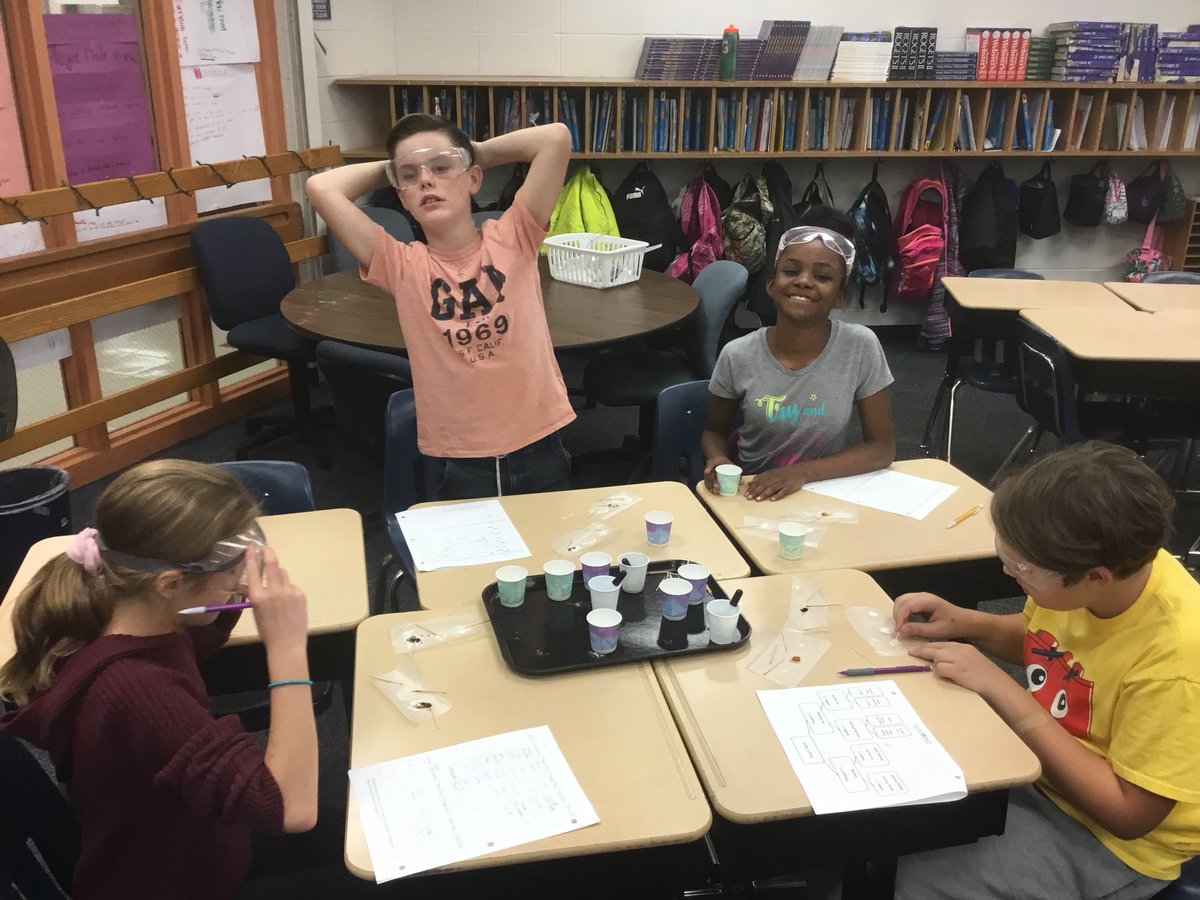 Checking out signs of chemical reactions with our Halloween Town Mystery Cookie investigation!
