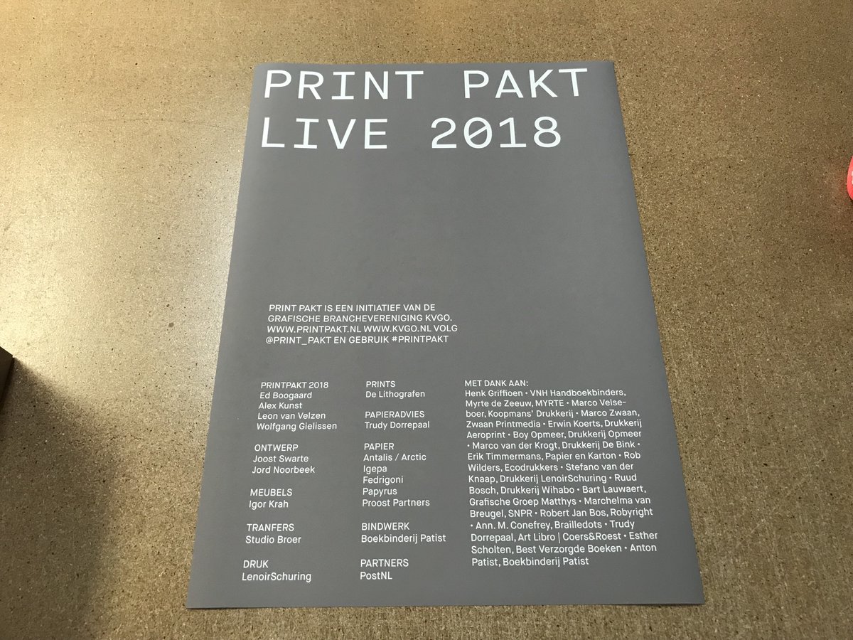 Lithografen's tweet photo. Voor #PrintPakt hebben wij diverse #prints op zelfklevend behang in opdracht van #JoostSwarte geproduceerd. #colofon #print #epson #grafisch https://t.co/42hNrf1iLl