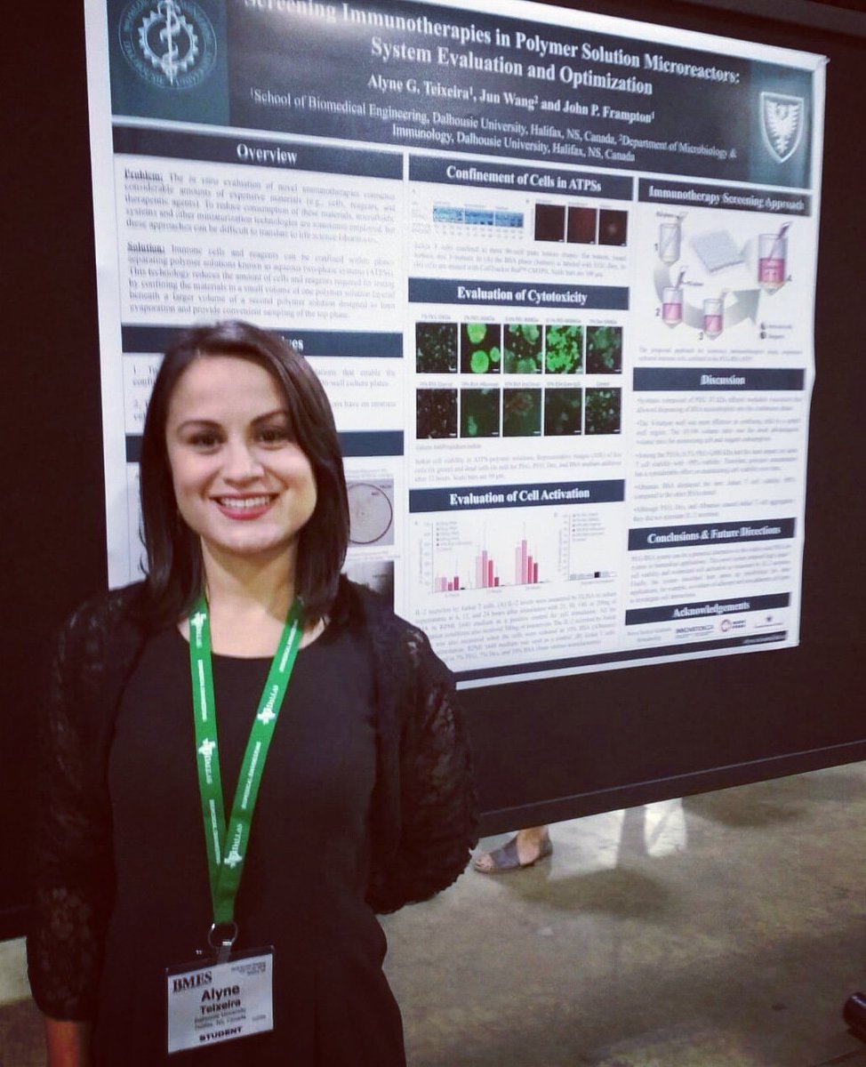 AlyneGTeixeira's tweet photo. Such a great opportunity to present my work to a very diverse audience in the #bme2018. I am also happy to represent my lab @FramptonLab , and my department @bme_director at this unique conference. @DalMedSchool
@DalEngineering https://t.co/nbMkWLr99V