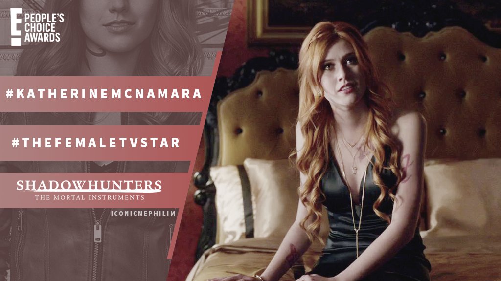 IconicNephilim's tweet photo. I vote #KatherineMcNamara for #TheFemaleTVStar of 2018 in this year’s #PCAs. RT to vote! https://t.co/oSAcGxbut0