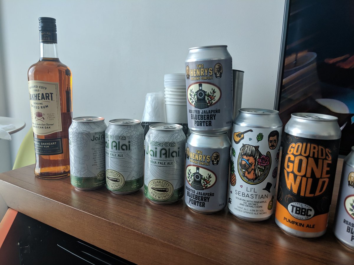 Tonight's spooky enhancers are brought to you by <a href="/TwoHenrysBeer/">Two Henrys Brewing</a> <a href="/CigarCityBeer/">Cigar City Brewing</a> <a href="/HiddenSpringAle/">Hidden Springs Ales</a> <a href="/CigarCityBeer/">Cigar City Brewing</a> #HalloweenHorrorNights