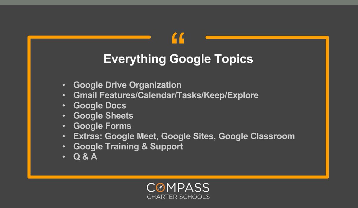 JPopelarCCS's tweet photo. Learning @CompassCs #EverythingGoogle #CCSInService18 @ccstechguru @CCSMrsKohler @CCSMsLomeli @CCSMsMcCaulley #ChooseCompasss https://t.co/fENv3I9ryL