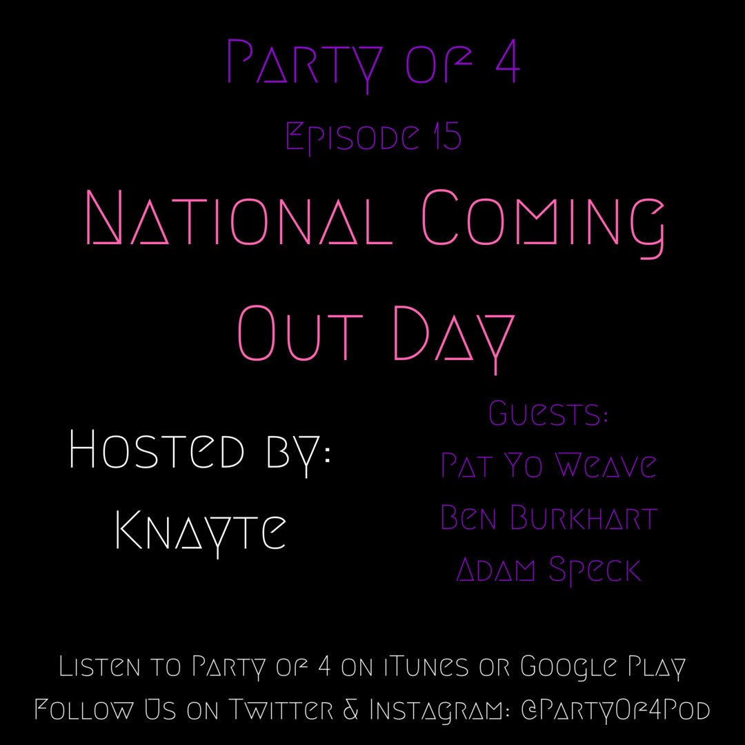 New episode out today- link in bio- @abspeck <a href="/Patriciayoweave/">Pat yo weave</a> and Ben join @Knayte to discuss #NationalComingOutDay and their love, or lack thereof, for #Halloween 

#podcast #indy #indianapolis #lgbt #gay