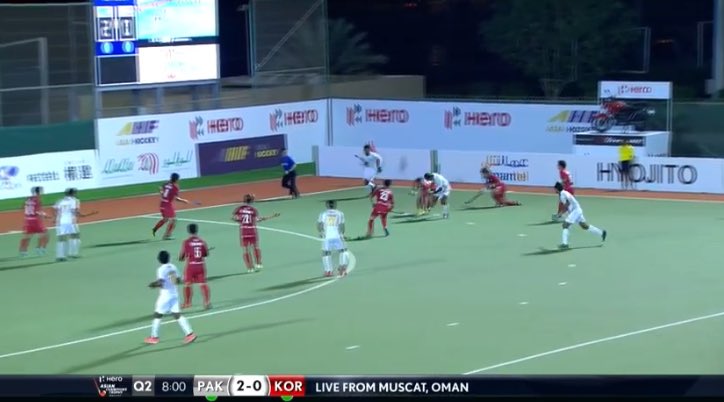 anussaeed1's tweet photo. Pakistan is leading ahead of Korea by 2-0 in a Hockey match at Asian Champions Trophy held in Oman.
@PHFOfficial #AsianChampionsTrophy #PakvsKor https://t.co/eJ3A7D44td