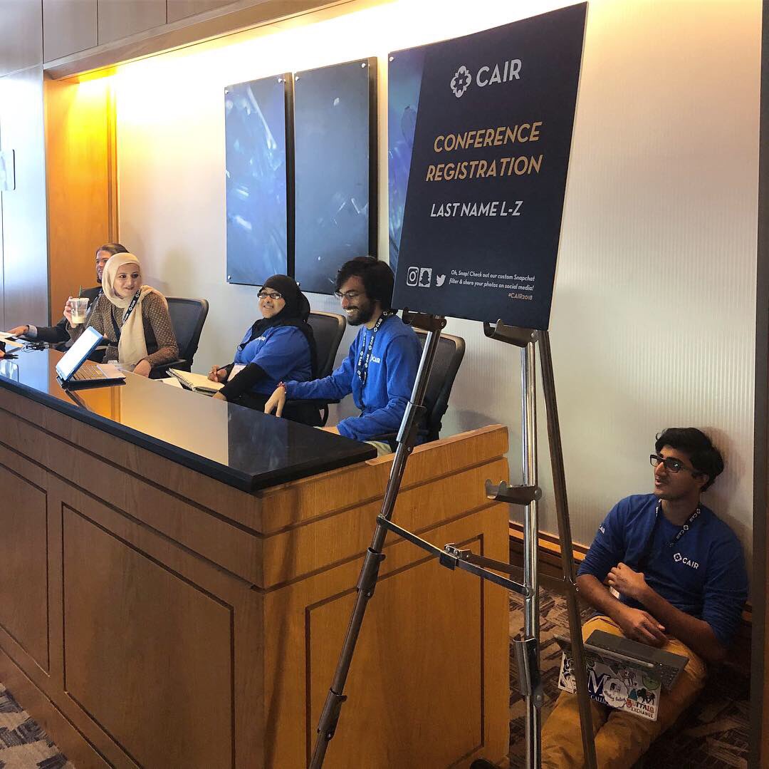 CAIRNational's tweet photo. T-minus 30 minutes until registration opens for CAIR’s National Leadership and Policy Conference! Are you ready? We are 😎
#cairconference2018 #caircon #cair https://t.co/buDG9pRWlH