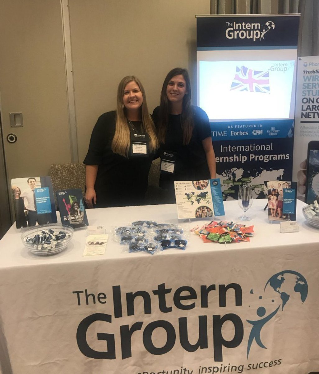 TheInternGroup's tweet photo. Shannon and Sam from The Intern Group at NAFSA Region I Conference in Vancouver, Canada! "So nice to meet international education professionals from Oregon, Washington, Alaska, Idaho, and British Columbia!" #NAFSAR1 https://t.co/bPRMEfUuey