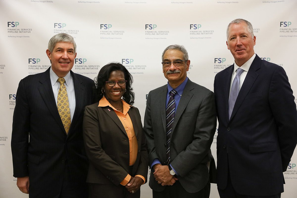 FSPChicago's tweet photo. Special thanks to a few of our speakers for their insightful look at the future of work in an age of digital disruption. Hi, Dan Sullivan of @ChicagoFed, Nokihomis Willis (@ChicagoFed ), Rick Guzzo (@mercer), and Dave Quinn of @CMEGroup! 👋🏻👋🏼👋🏽👋🏾👋🏿#DiscoverFSP https://t.co/BhkENlV24r