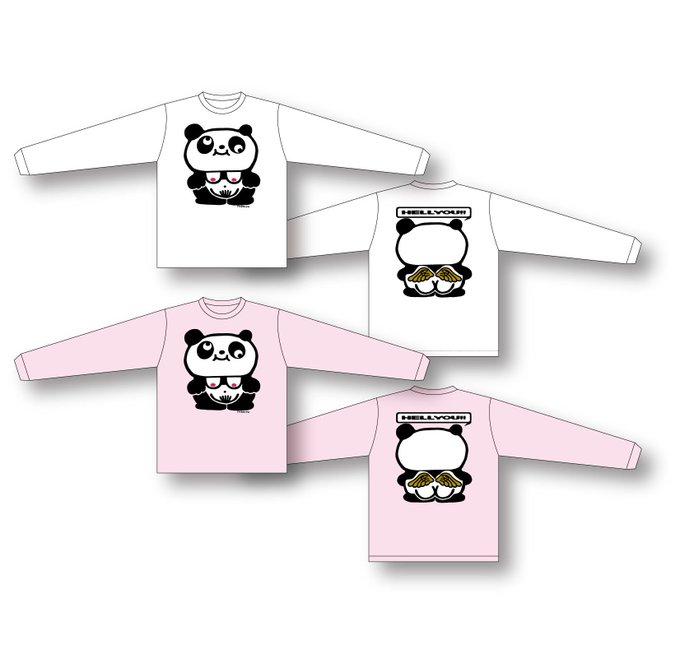 ひづめみかーる　パンダ　Tシャツ ひづめみか～る パンダTシャツ 白 L YUKI swimmer