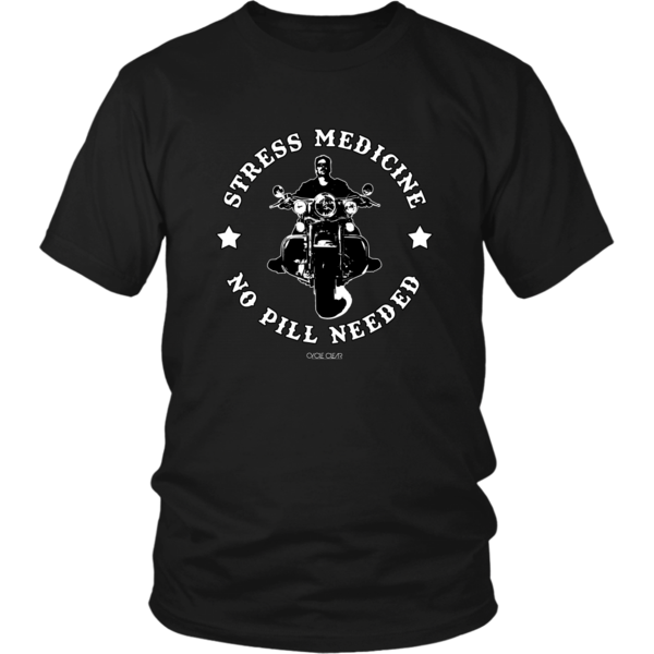 CycleClear's tweet photo. Stress Medicine - No Pill Needed... https://t.co/7rAgw4EjtP . What . Do You About This Shirt? #CycleClear #StressRelief https://t.co/gL7ub7i82o