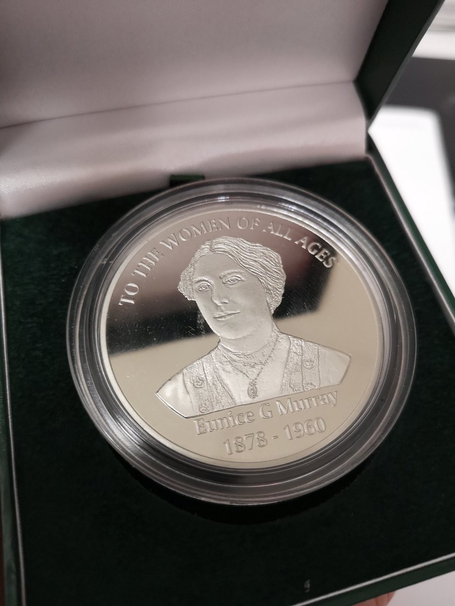 alisonthewliss's tweet photo. A lovely thing arrived in the post - thanks to @helensburghhero for the Eunice Guthrie Murray medal, which marks her contribution as a suffragette and the first woman to stand as for a Scottish Parliamentary Seat. #Vote100 #EqualiTeas

Find out more: https://t.co/RhD94EdZdz https://t.co/CVRdWjRV6M