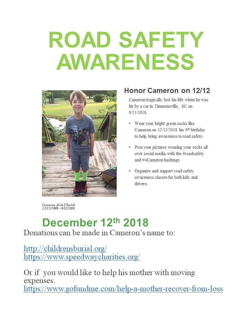 tonycaufield's tweet photo. Let's save lives on our roadways no politics just lives. #roadsafety #4cameron https://t.co/JiK9CXFPsl