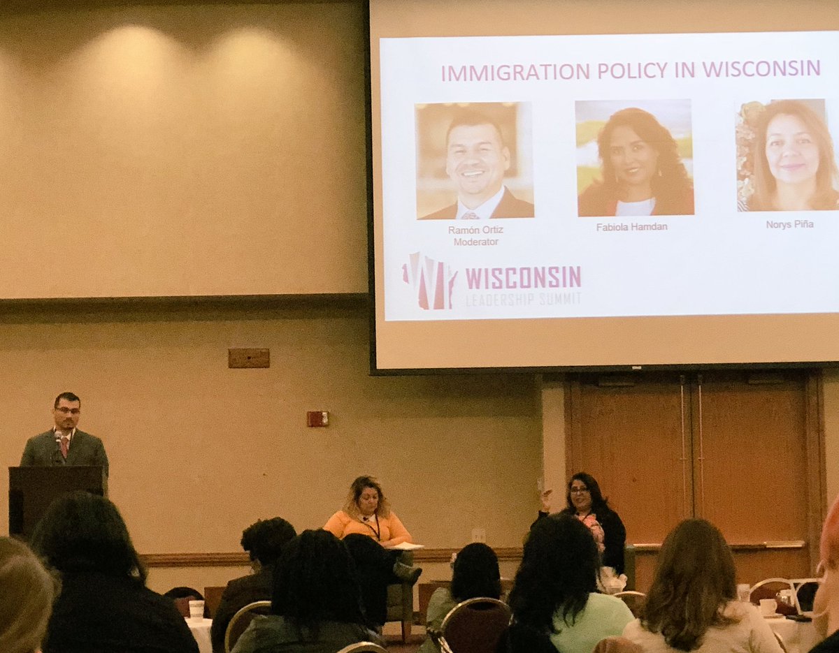 kristi_milbourn's tweet photo. “We came as an act of survival, we stayed as an act of rebellion...this is now my community.”
It’s inspiring to hear from Norys Piña and Fabiola Hamdan on all they’re doing for the entire state of #Wisconsin as it relates to #ImmigrationPolicy
#WLS18 https://t.co/hlJ6TYd8ne