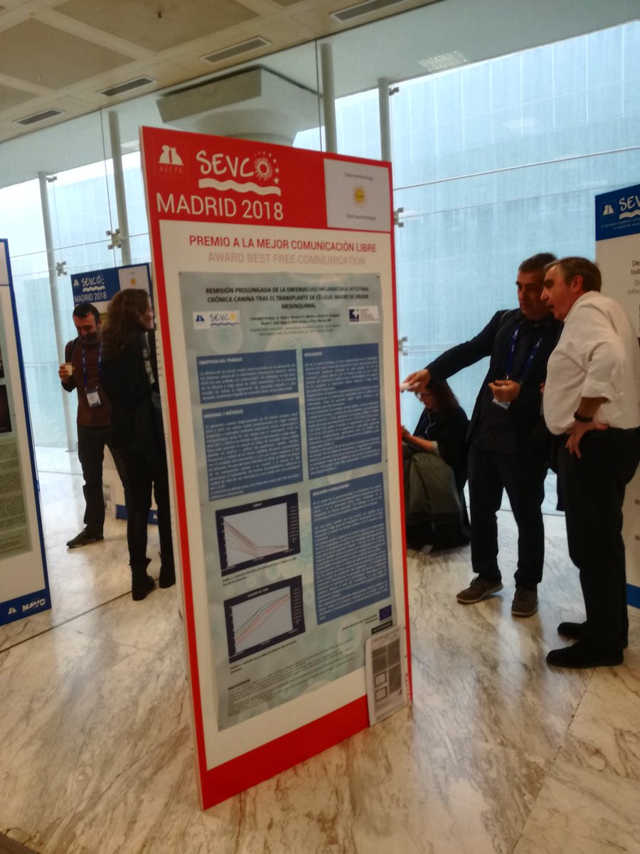 The_SEVC's tweet photo. Don't forget the poster presentation is starting in 5 minutes on the 3rd floor! #SEVC2018 #Posters #Madrid https://t.co/T4mcMtTWBB