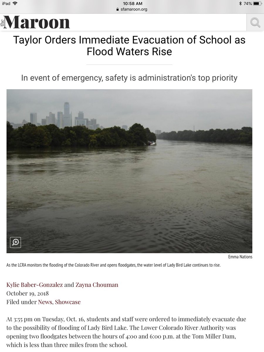 Check out our story covering the evacuation on Tuesday. 
sfamaroon.org/2820/news/tayl…