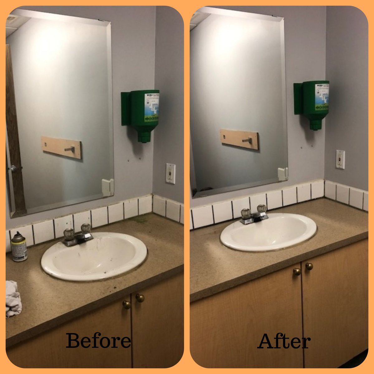 RedDoorCleaning's tweet photo. Check out this before and after picture! Using eco-friendly cleaning,  Red Door cleaning has the knowledge,  experience, tools and staff to get  the job done. #commercialcleaning #Edmonton #janitorialservices  #ecofriendly #clean https://t.co/ek5PVIsXU4
