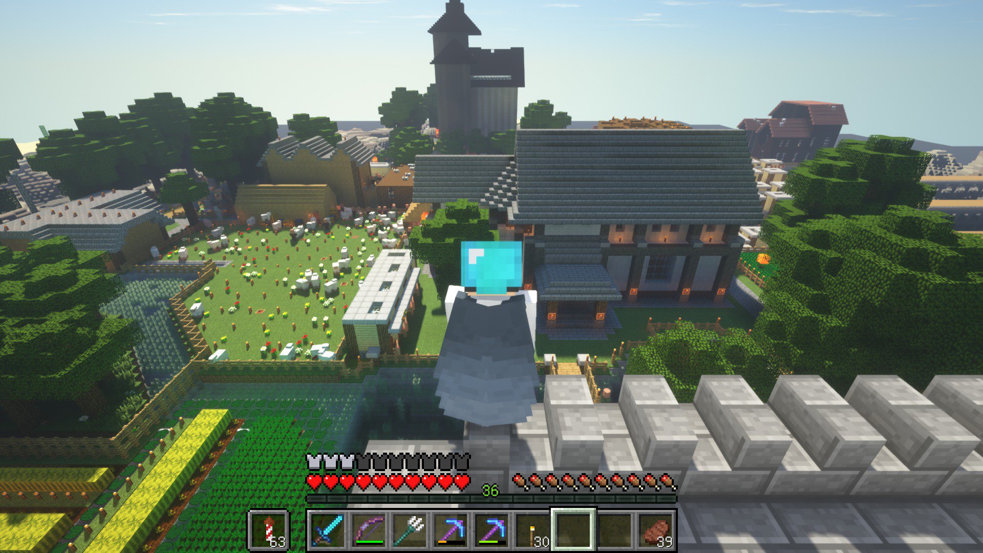 はじめ人間オクタゴン A Twitter 島の村の全体写真 W うん やっぱり影ｍｏｄ最高 マインクラフト マイクラ 影ｍｏｄ 島の村 T Co Q7appjgb4g Twitter