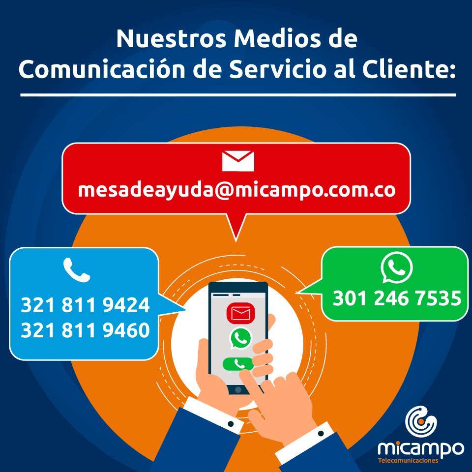 micampoSAS's tweet photo. Dale "Me gusta y Síguenos" en nuestra página Oficial de Facebook... Entérate y pregunta acerca de nuestros Servicios de Internet 👉 https://t.co/JuZzQJOCT5 😃👍 https://t.co/zdcfBJ270T