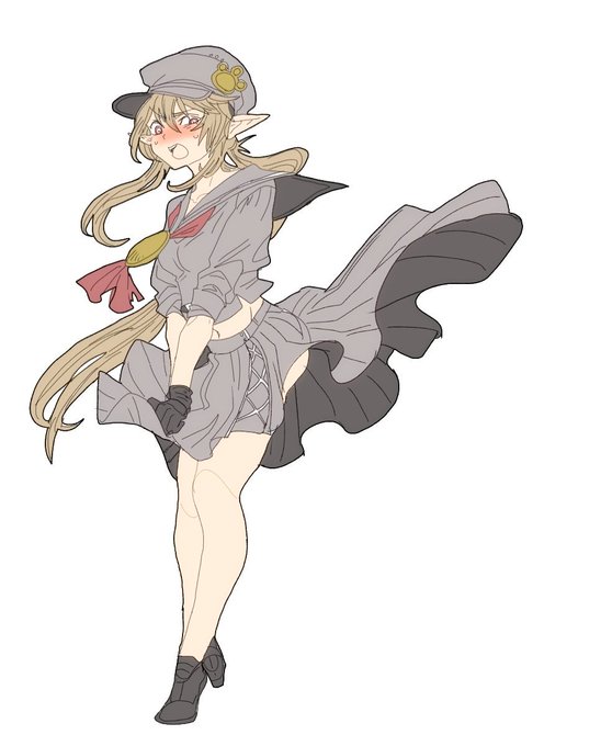 スカートめくりのtwitterイラスト検索結果