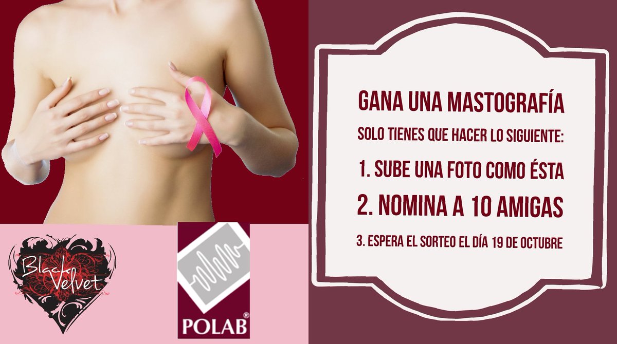 BlackVelvet_mx's tweet photo. CONCURSO❗❕❗❕❗
En este #OctubreRosa 🌸 BV y Laboratorio Clínico Polab sortearemos una Mastografía!

Solo sigue las indicaciones para poder participar y no olvides usar el ➡️ #TocarteEsAmarte ⬅️🌸 en tu foto.
#DiaMundialdelCancerdeMama 
#CancerDeMama 
#DiaContraelCancerdeMama https://t.co/4bWz9lwYwa