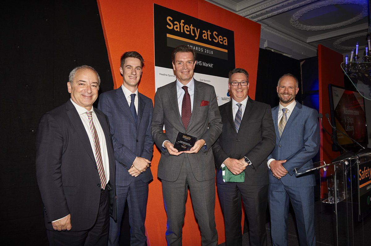 Last night we were honoured to receive the <a href="/Amver/">Amver</a> award for outstanding seamanship at the @IHSSafetyatSea awards. Proud to recognise the actions of a crew that saved the lives of six people. #maritimesafety #SASAwards