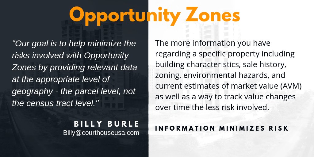 CourthouseUSA's tweet photo. Minimizing #opportunityzones risks with data. Contact us for more info. https://t.co/knQbc53wYU