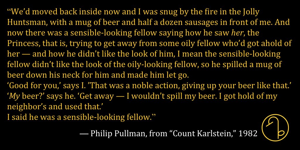 Happy Birthday English novelist Philip Pullman (October 19, 1946- ) 