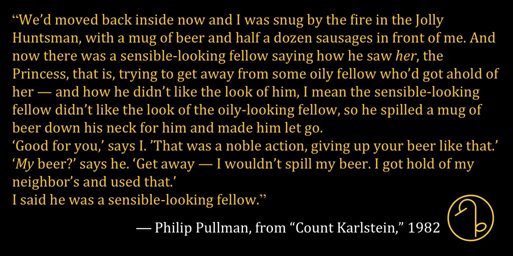 Happy Birthday English novelist Philip Pullman (October 19, 1946- ) 