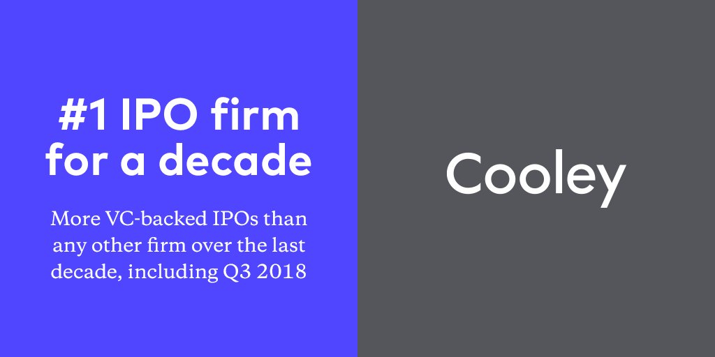 CooleyLLP's tweet photo. According to Q3 data from IPO Vital Signs, Cooley ranks #1 across all industries for issuer- and bank-side #IPO representation. We're also the #1 law firm for VC-backed IPOs across all industries. https://t.co/j1TaeDhGxy https://t.co/GTl38ho8Ix
