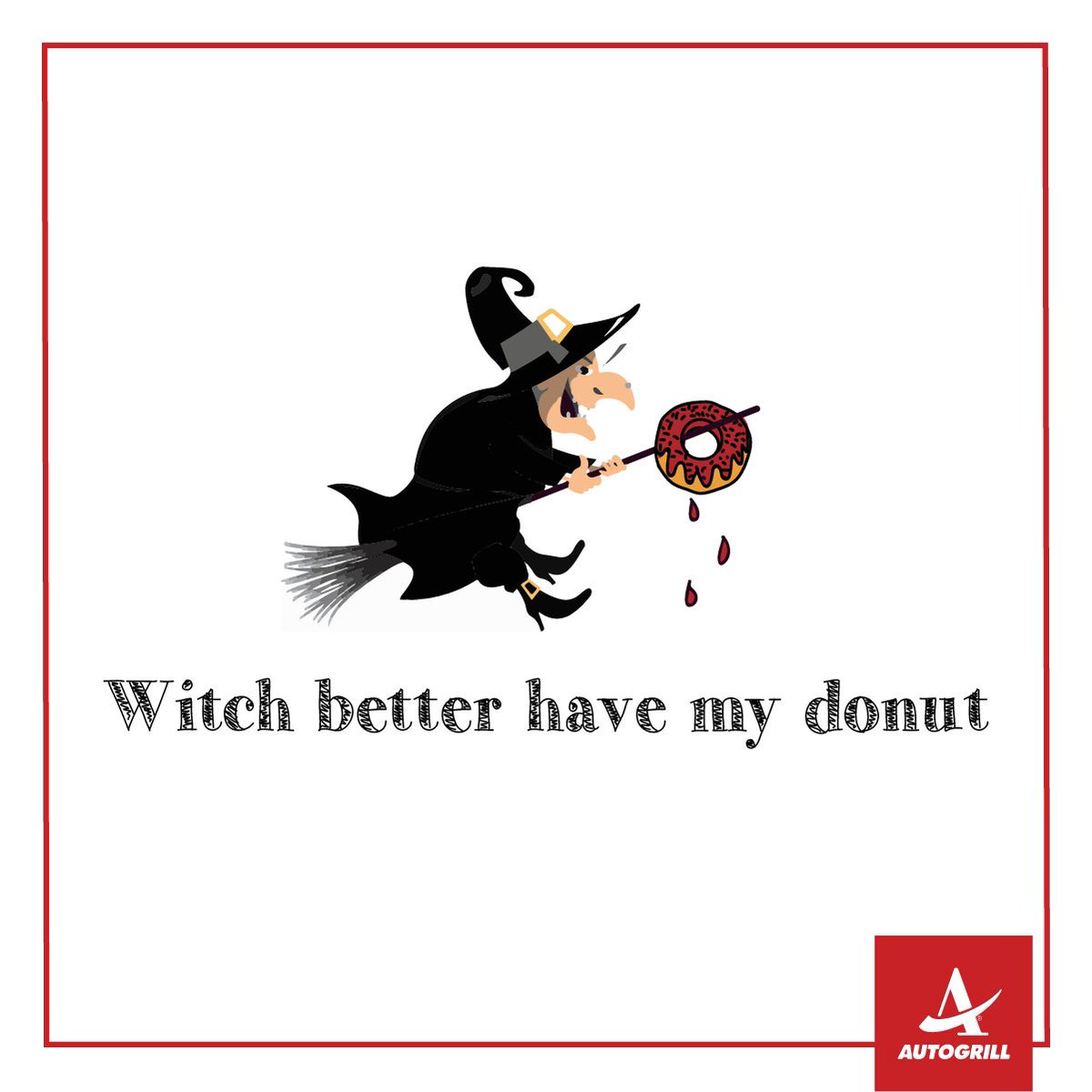 Heks of niet, er is niemand die tussen ons en onze donut komt! Ken je het gevoel? 🍩