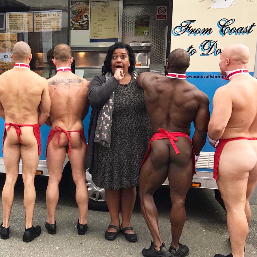 hunksintrunks's tweet photo. Our Hunks had a great time meeting @AlisonHammond2 and visiting the residents of Milton Lodge Retirement Home today! Thank you for having us @thismorning @TamsinEamesITV!

https://t.co/7ut08cxsoi 

#hunksintrunks #nakedbutlers #carehome #buffbutlers #toplesswaiters https://t.co/NgGdHUTl7Y