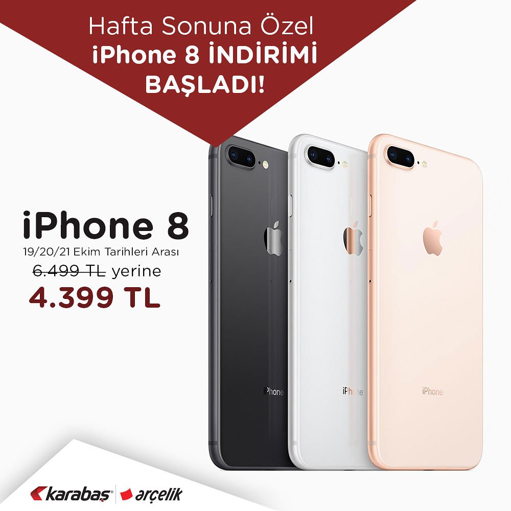 Iphone 8 Plus 64gb Space Grey Cep Telefonu Arcelik