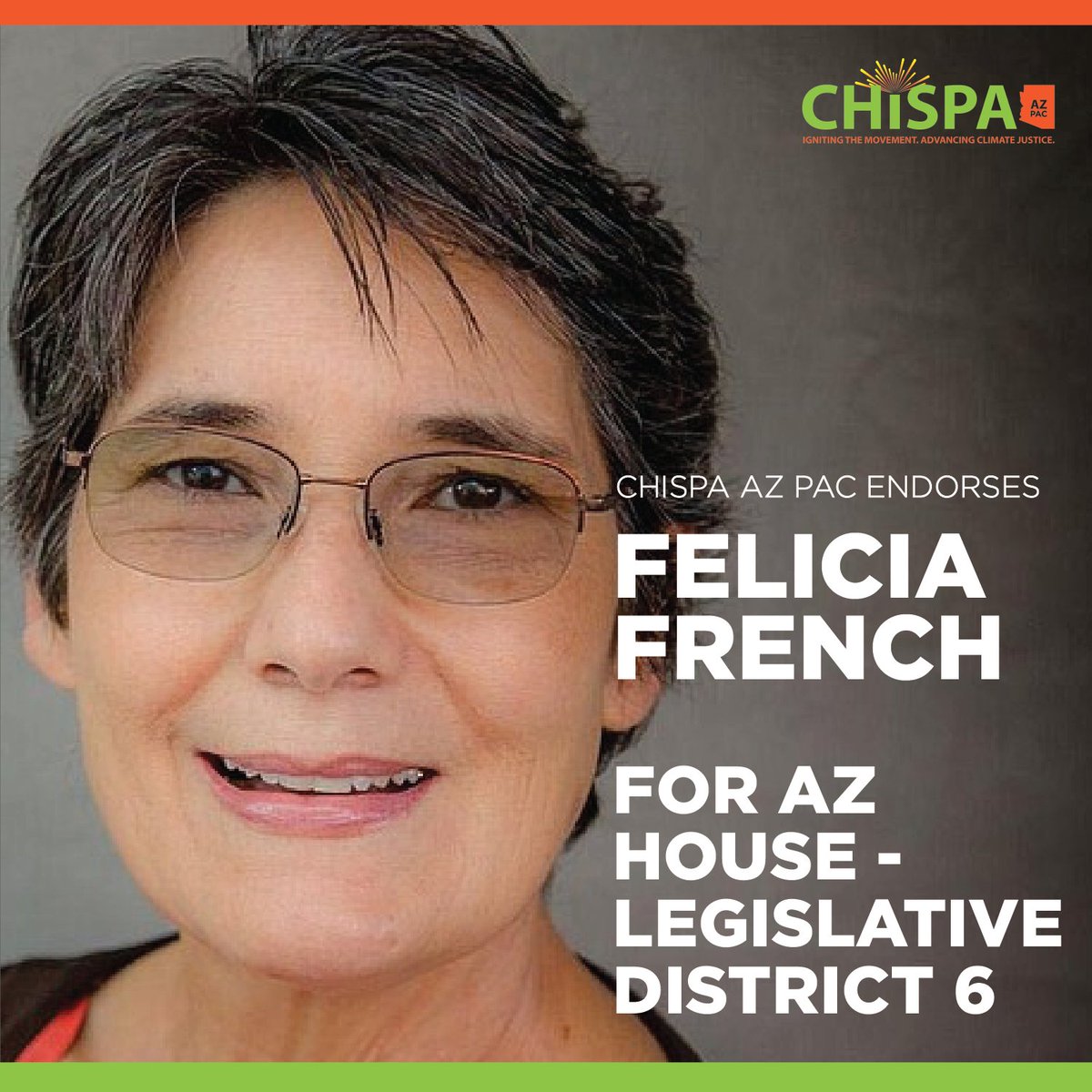 ChispaAZ's tweet image. Wade Carlisle, Bobby Tyler and Felicia French are the voices we need for clean air and water, healthy neighborhoods and a safe climate for future generations. Chispa AZ PAC endorses Carlisle, Tyler and French for #AZSenate and #AZHouse Legislative District 6. #2018election #LD6