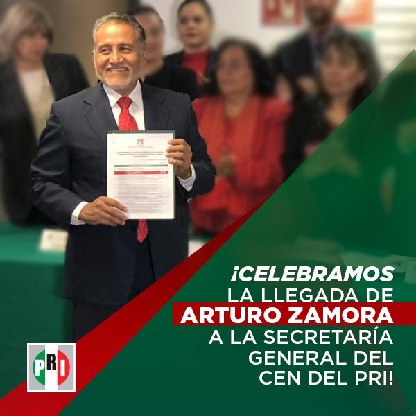 LuisGalindoMx's tweet photo. No hay mejor perfil dentro del @PRI_Nacional para ocupar  la #SecretariaGeneralPRI, @arturozamora es un hombre de capacidad probada, experiencia, lealtad al partido, trabajo y apoyo a los ciudadanos de todo el país. ¡Enhorabuena! 👏🇲🇽 https://t.co/8XvACN4dF0