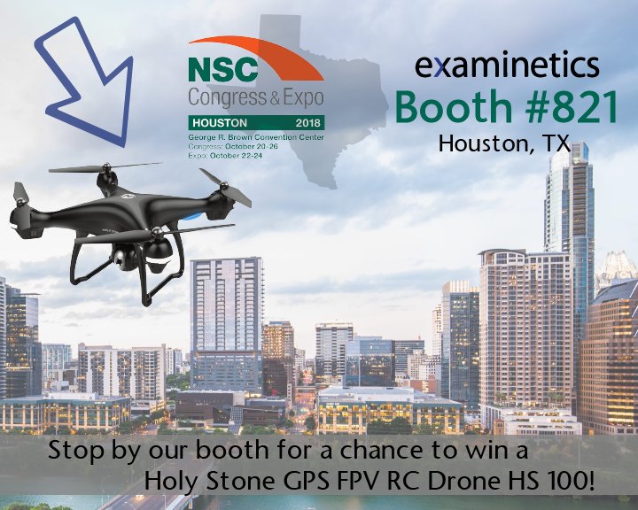 Examinetics Inc. (@examineticsinc) on Twitter photo Need another reason to come hear about Workforce Health Solutions and <a href="/ExamineticsInc/">Examinetics Inc.</a>? Stop on by at our booth for the chance to win a drone at the 2018 <a href="/NSCsafety/">National Safety Council</a> Expo in Houston! #NSCExpo Need another reason to come hear about Workforce Health Solutions and <a href="/ExamineticsInc/">Examinetics Inc.</a>? Stop on by at our booth for the chance to win a drone at the 2018 <a href="/NSCsafety/">National Safety Council</a> Expo in Houston! #NSCExpo