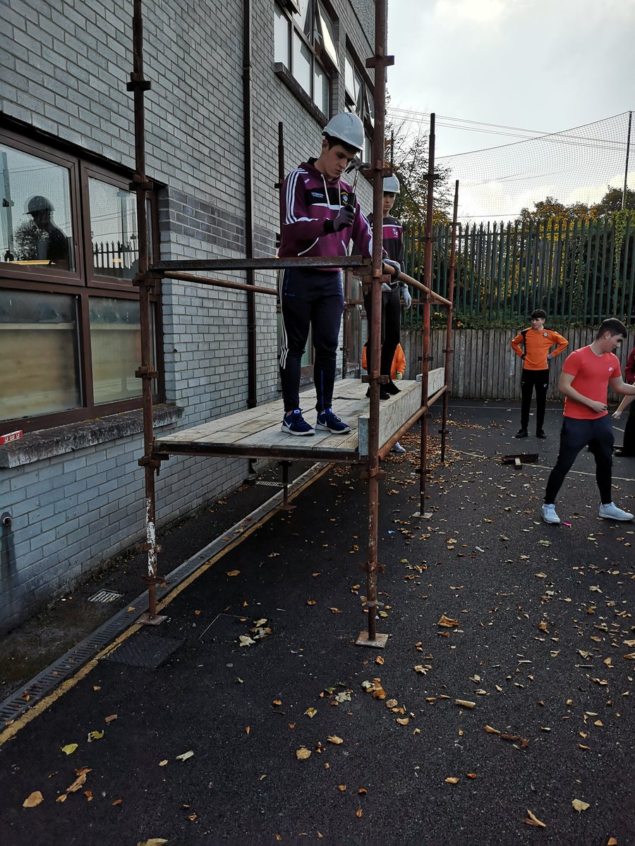 Great fun and plenty of learning out scaffolding with 5th Year Construction Studies class. #activelearning #constructionstudies #puttingtheoryintopractice