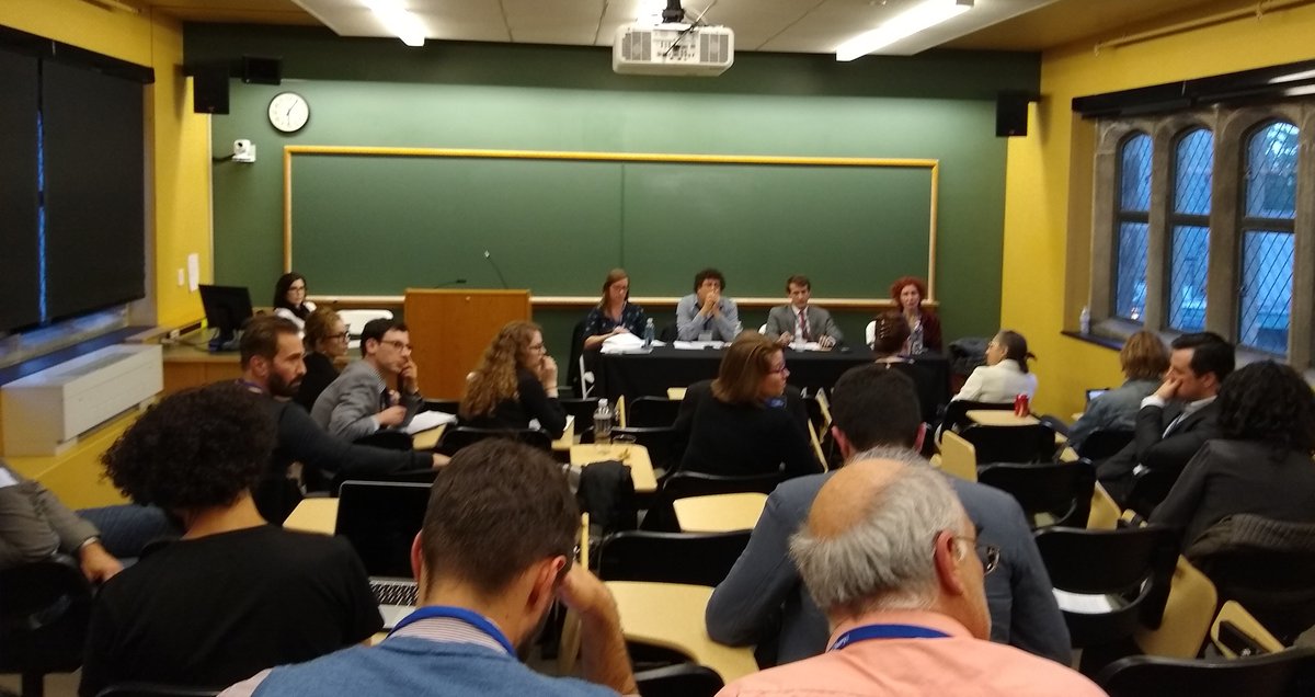DrAdrianBlau's tweet photo. Panel on realisms in political theory. From left to right: Linda Zerilli, @desireejweber, David Watkins (@djw172), @samuel_e_bagg, and @CarlaYumatle. At the #APT2018 conference, Bryn Mawr, Pennsylvania. https://t.co/IkGQhMHu5q