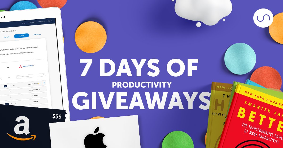 unitoio's tweet photo. Gifts from us to YOU! We're excited to announce our 7 day #productivity giveaway! We'll be gifting you the latest iPad📱, productivity tool coupons, bestseller business books, and other great prizes next week. Enter NOW using link below!

https://t.co/dgoFvTJmvF https://t.co/zBosjCJ3p3